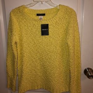 Yellow Forever 21 Popcorn Sweater